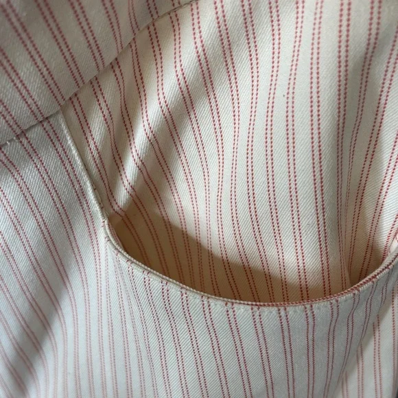 ๐ค Anthropologie Essential Slim Striped Cream Pants Size 12 ๐ค - Picture 7 of 16